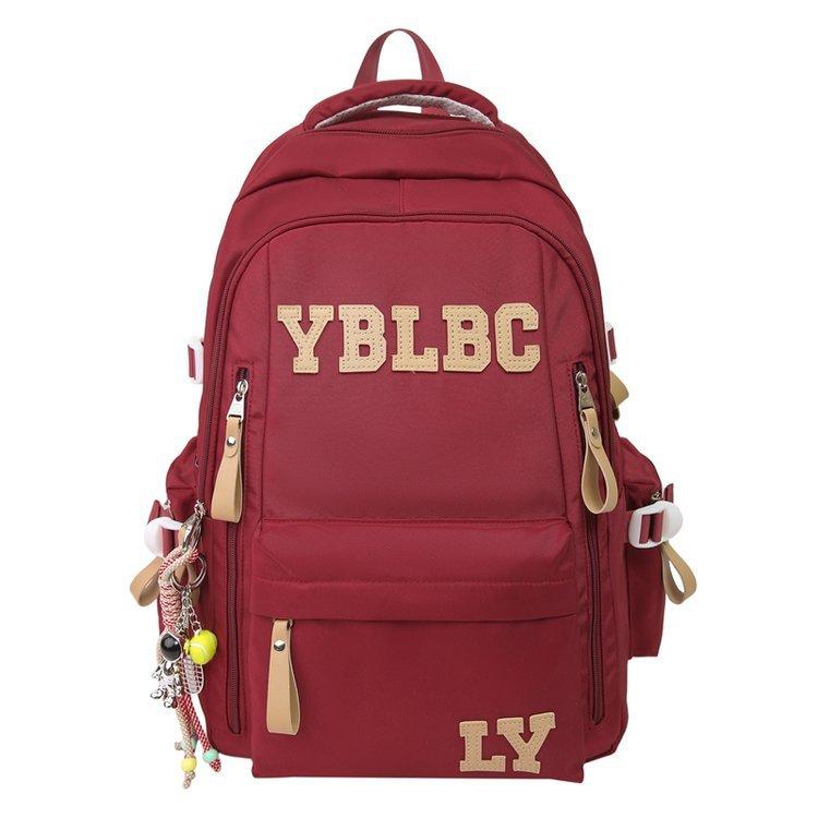 Schoolbag American Large Capacity Girls Trendy Lightweight Simple Versatile School Bag Junior High School Student Backpack