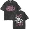 Ограниченный выпуск Courtney Love Винтажные стираные футболки Мужские Женские Альтернативный Гранж Рок-группа Футболка Оверсайз Футболки Уличная одежда