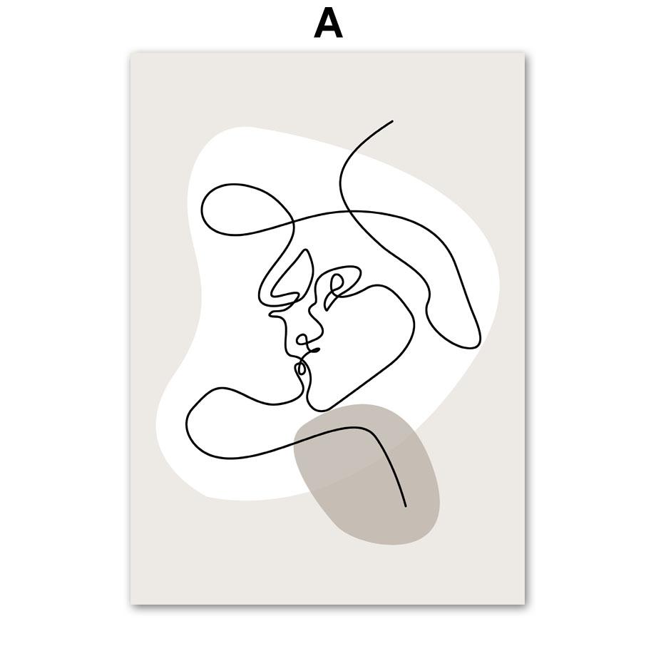 Настенная живопись на холсте, современный минималистский абстрактный силуэт, тело девушки, плакаты на скандинавскую тему и принты, настенные панно для декора гостиной