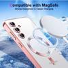 Coque Silicone - BOOLING - pour Samsung Galaxy S26 - avec Cercle Magnétique Contour Brillant Rose