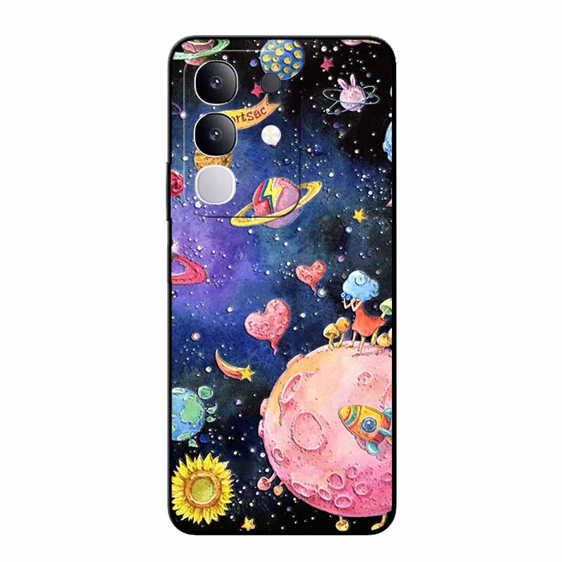 3D Тисненый Чехол Для Vivo Y300T V2445EA Рельефный Тисненый Мягкий Силиконовый Чехол Для VIVO Y300t 2025 TPU Рельефный Тисненый Funda Цветок Capa