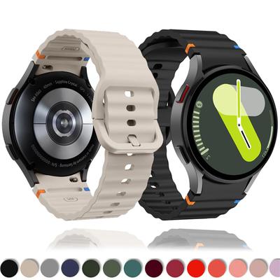 Роскошный силиконовый ремешок без зазоров для Samsung Galaxy Watch 7 FE 6 5 4 40 мм 44 мм спортивный ремешок для 6 Classic 43 мм 47 мм 42 46 мм браслет Correa