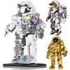 City MOC Mechanical Astronaut Model Mini Size Building Blocks DIY Assembly Spaceman Bricks Toys for Children Gifts No Box