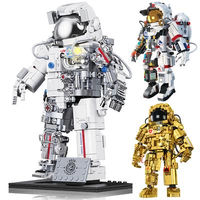 Город MOC механическая модель астронавта мини-размер строительные блоки DIY сборка космонавт кирпичи игрушки для детей подарки без коробки