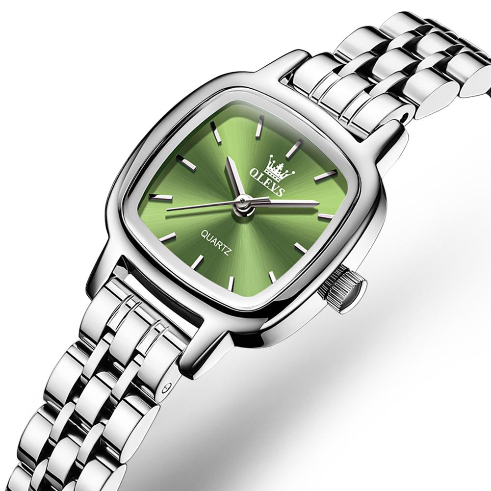 OLEVS Fashion Simple Pink Small Square Dial Women's Quartz Watches Elegant Waterproof High Quality Wrist Watch NEW