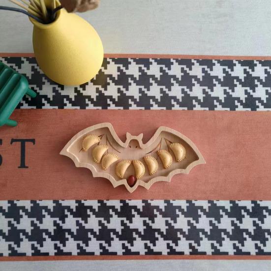 Подносы для сервировки на вечеринку в честь Хэллоуина, тыква, привидение, череп летучей мыши, конфеты, закуски, десертные тарелки, деревянная фермерская тарелка, столовые приборы для вечеринки в честь Хэллоуина