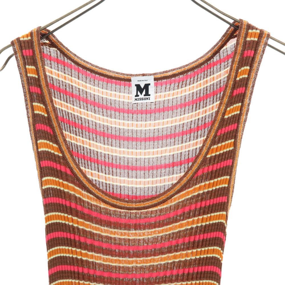 Missoni Сделано в Италии Узор с каймой Вязаное платье без рукавов 42 Женское Б/у
