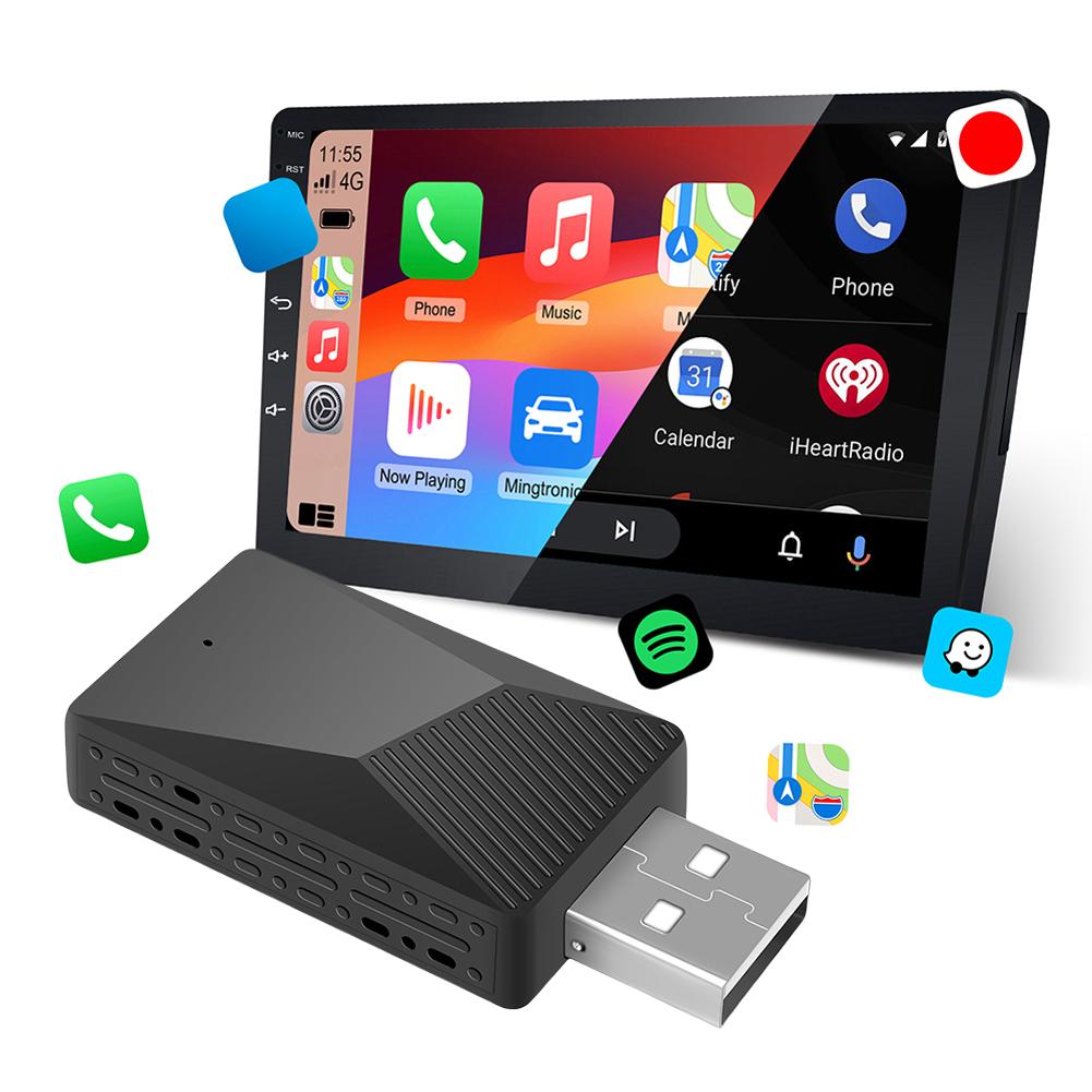 Проводной в Беспроводной Carplay и Android Auto AI Box USB Plug and Play 2 в 1 Донгл OTA Обновление для Автомобилей с Проводным CarPlay Android Auto