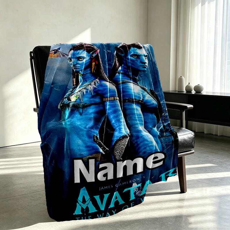 Custom Name Personalized Avatar Print Blanket, Home Decor, Bedroom, Sofa, Camping, Couch, Gifts for Birthday Christmas