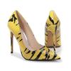 Женская пикантная цветная обувь для ночного клуба, подиума и банкета, модная рабочая обувь на каблуке 12 см WZ