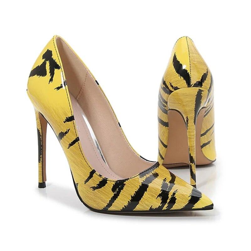 Женская пикантная цветная обувь для ночного клуба, подиума и банкета, модная рабочая обувь на каблуке 12 см WZ