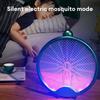 3000V Electric Mosquito Racket Mosquito Killer Lamp USB Rechargeable Foldable Mosquito Repellent Lamp Swatter Fly Swatter