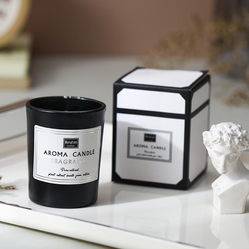 Frosted Candle Glass Aromatherapy Indoor Smokeless Plant Soy Wax Creative Fragrance Gift