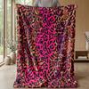 Leopard Print Fashion Pattern Theme blanket Lightweight Warm Flannel Blanket Decorative Throw Blanket for Home Decoration