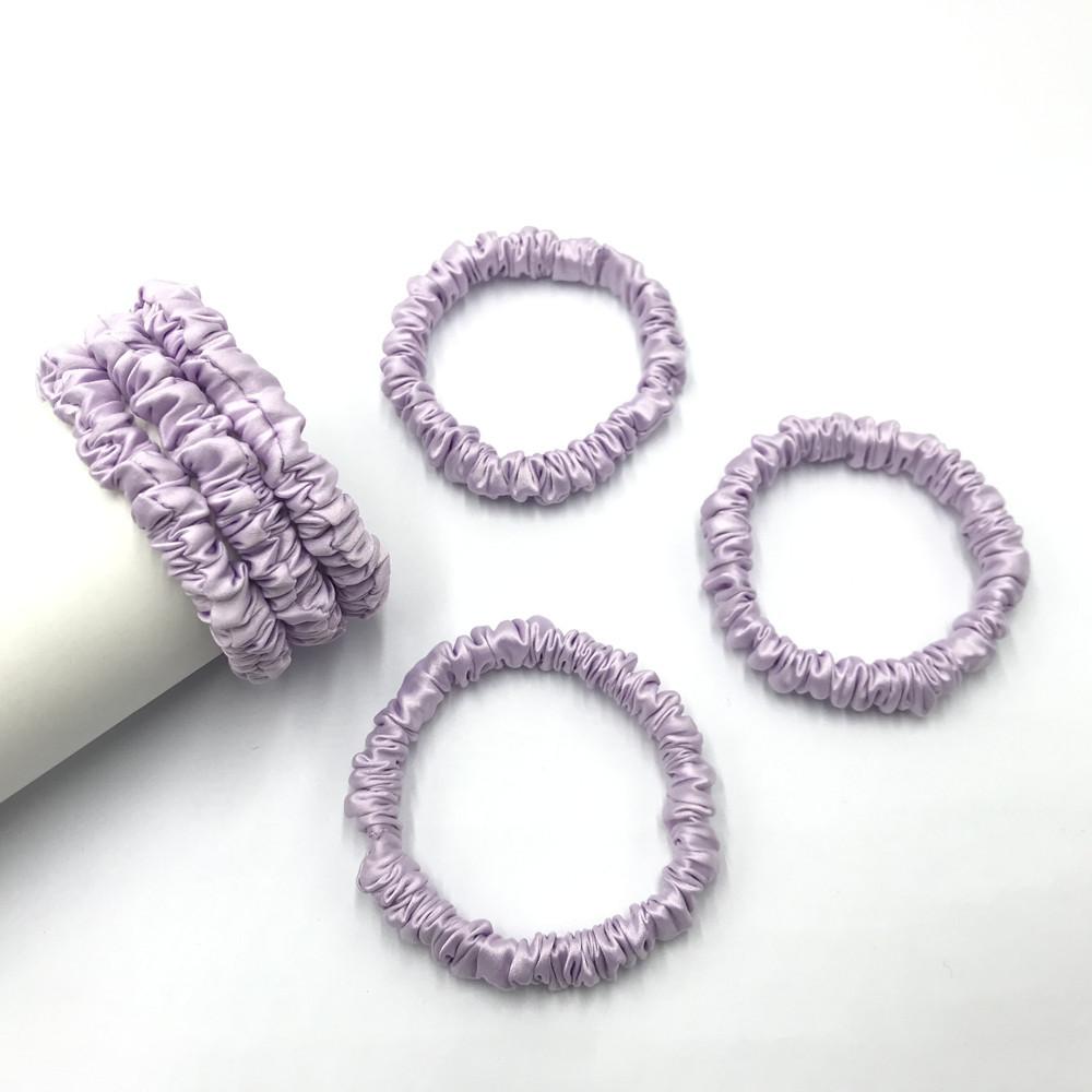 Модная искусственная шелковая тонкая резинка для волос из высококачественного атласа, толстый кишечник, круг, женская завязка для волос, украшение для волос