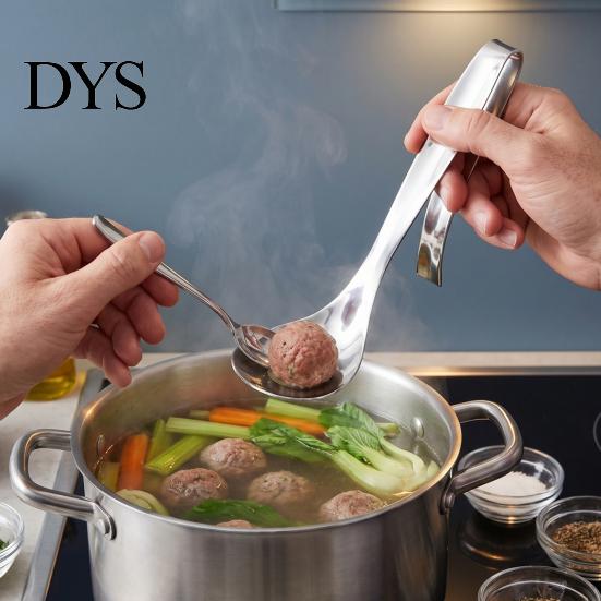 Кухонные Инструменты для Готовки 1/2 шт. Ложка-Формовка для Тефтелей из Нержавеющей Стали, Совок для Формовки с Отверстием для Рыбных Шариков, Длинная Ручка, Ручная, для Креветок, Овощей