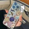 Чехол для телефона с дизайном маршрута самолета для iPhone 17 17E 16E 13 Plus 15 Pro Max 14 16 11 12 Усиленный угол Противоударный корпус Coque