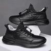 Men's Winter Fur Lined Sneakers Non-slip Faux Leather Outdoor Sports Shoes for Male New Warm Fleece Lined Comfortable Casual Hiking Shoes