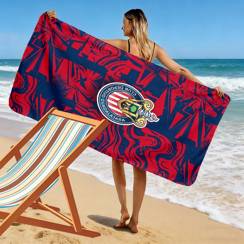 Chivas Guadalajara Print Beach Towel, Large Soft Quick Dry Towel for Beach Camping Swimming