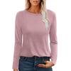 Women's Fashion Casual Long Sleeve Round Neck T-Shirt Top
