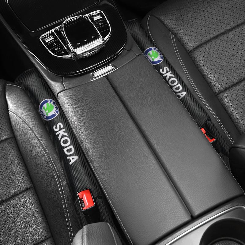 KITD7 Leather Car Seat Gap Filler Plug Leak-proof Filling Strip Pad For Skoda Octavia Superb Rapid Kodiaq Fabia a7 Accessories