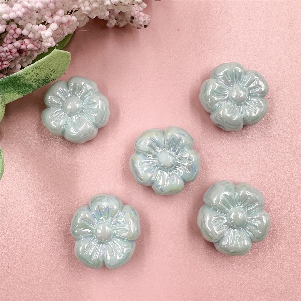 Бисерные материалы Цветение сливы УФ-покрытие DIY Ювелирные аксессуары Рассыпные бусины 5 шт. Ювелирный акрил Для изготовления браслетов, серег Аксессуары