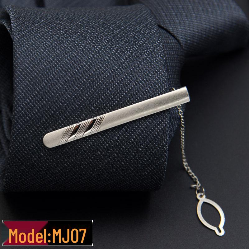 Мужской серебряный формальный зажим для галстука - элегантный и профессиональный дизайн