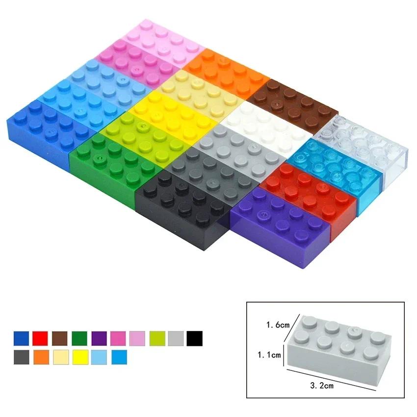 DO IT YOURSELF Plastic Material Construction Bricks Figures 25pcs Thick Blocks 2x4 Dots Dimension Works With featuring 3001 Learning Creativity Toy
