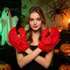Перчатки-симуляторы морских существ, 1 пара, забавные перчатки-клешни лобстера и краба, новинка, эластичные варежки для взрослых с когтями, для костюма на Хэллоуин,
