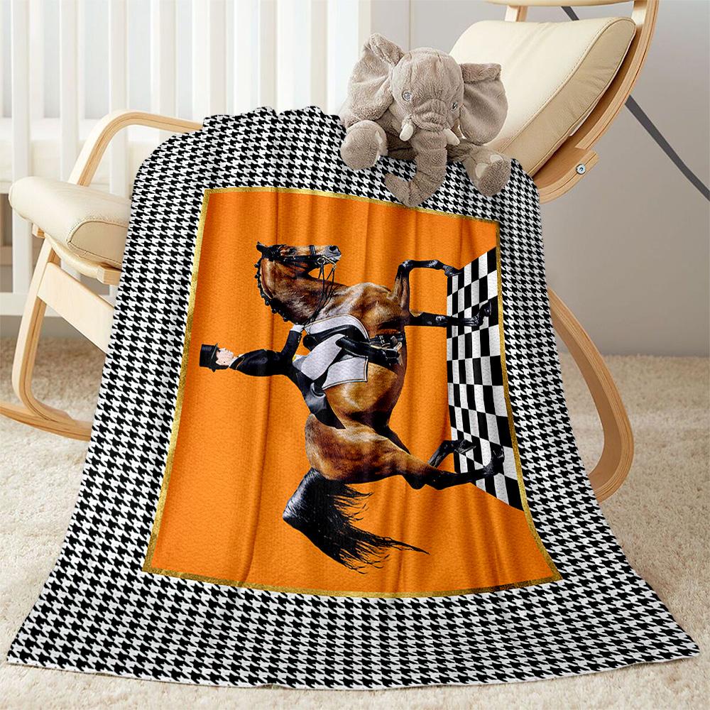 Horse Blanket Warmthful Decor Great for Couch Office Chair Bedding for All Seasons Stylish Decor Gifts For Family Or Friends