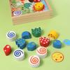 Shape Wooden Montessori Toys Jigsaw Colorful Matching Blocks Color Shape Sorting Box  Teaching Aids
