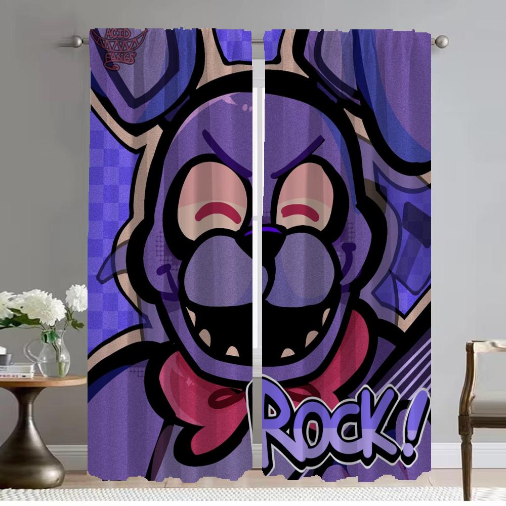 Fnaf Современные Шторы для Гостиной Камеры Тюль для Спальни Перегородка Затемняющие Шторы Шторы Для Кухни 2 Шт. Оттенки Ребенок