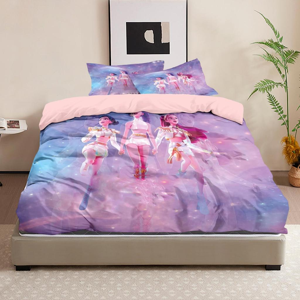 Three Piece Duvet Cover With Digital Printing Kit, Brushed Pillowcase, Duvet Cover