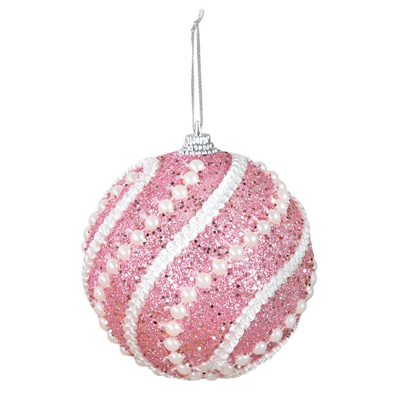 2/4 шт 8 см рождественские шары блестящие рождественские елки подвесные безделушки из пенопласта подвесные украшения рождественские украшения для дома 2024 Navidad