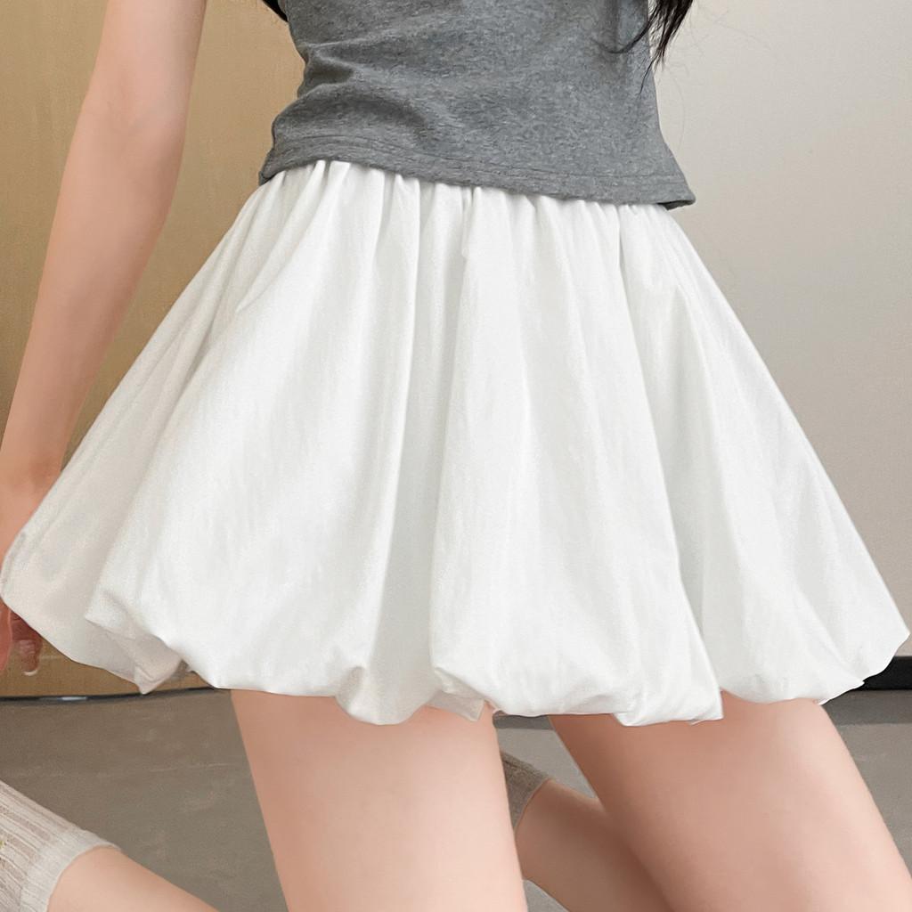 Floral Pattern Plus Size Short Skirt With Pleated Design For Summer Casual Wear