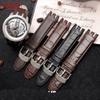 High Quality Genuine Leather Watch Bracelet For Swatch YRS403 412 402G Watch Band 21mm Watchband Men Curved End Watches Strap
