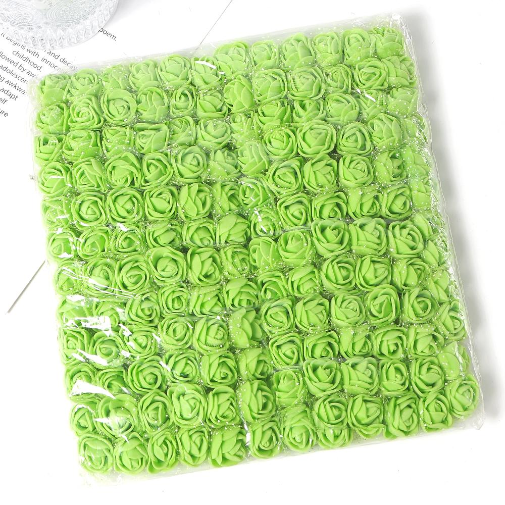 96 шт. Мини Роза Искусственные Цветы Букет 7,5 см Пена Искусственные Цветы Свадебное Украшение для Дома Комнатный Декор DIY Подарки Аксессуары