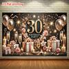 Роскошный фон-ткань для 30-го дня рождения, для декора стены на вечеринку