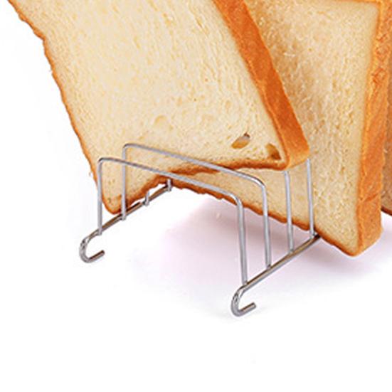 Stainless Steel Toast Rack 8 Slots Bread Cooling Tray Rectangle Toast Holder for Kitchen Rust-Proof Bread Rack for Air Fryer And Outdoor Grilling