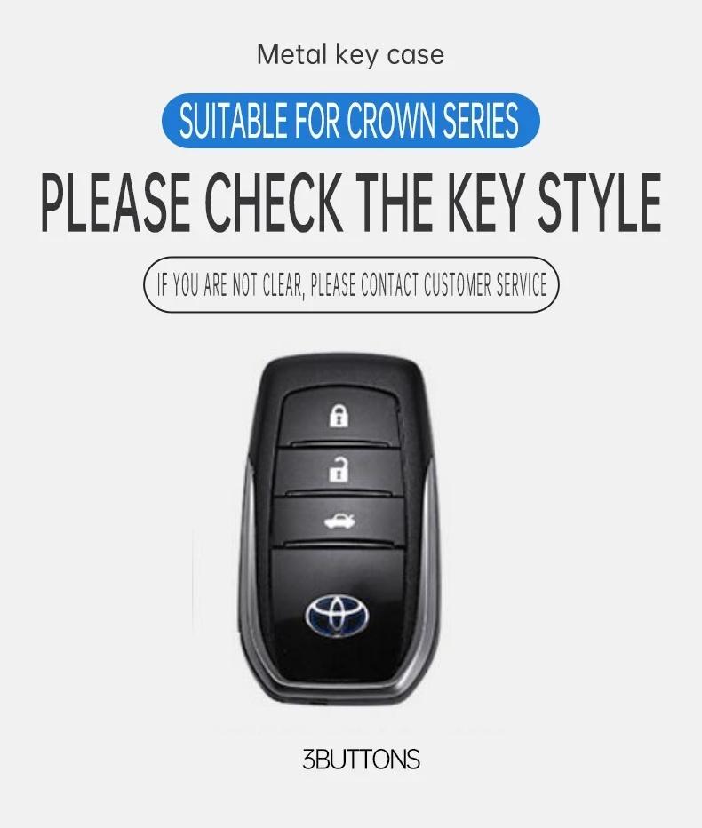 OFWP3 Car Key Case Fob Cover Holder Shell for Toyota CHR Hilux Fortuner Land Cruiser 200 Camry Corolla Crown RAV4 Highland Accessories