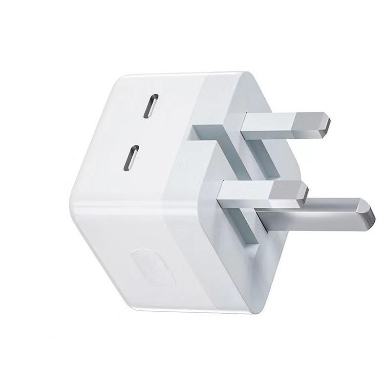 Зарядное устройство PD40W с британской регулировкой, двойной порт C, США, европейские и британские правила, применимые для быстрой зарядки мобильных телефонов Apple и Samsung