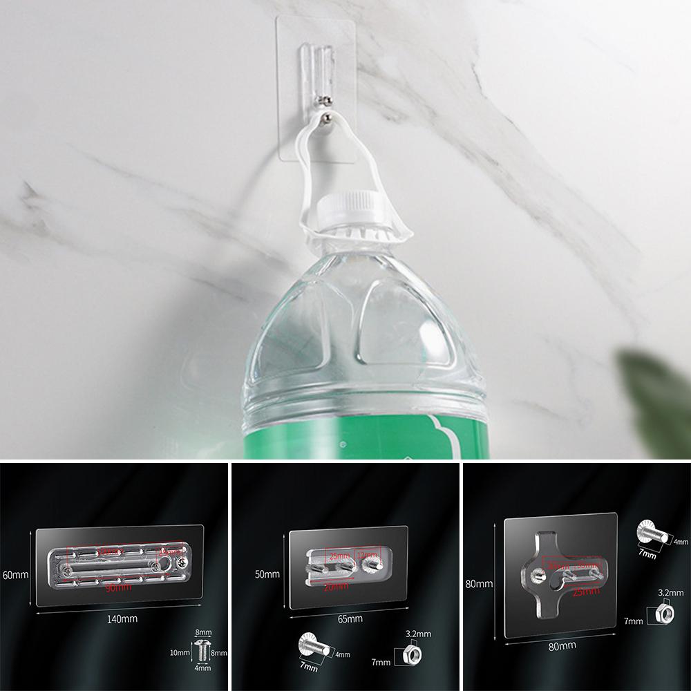 Без перфорации Двойное отверстие Винты Наклейка На Стену Вешалка Для Фотоаппарата Гвоздь Бесплатные Наклейки