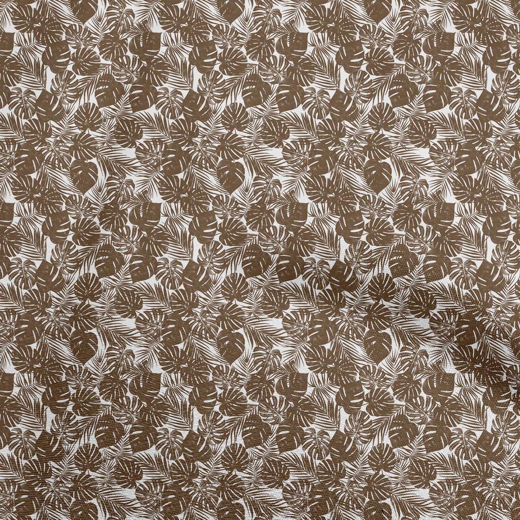 oneOone Cotton Flex Brown Fabric Tropical Fabric For Sewing Printed Craft Fabric By The Yard 40 Inch
