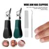Anti-splash Nail Clippers For Thick Ingrown Wide Jaw Toenail Cutter Diagonal Pliers Cutter Trimmers Household Manicure Tool