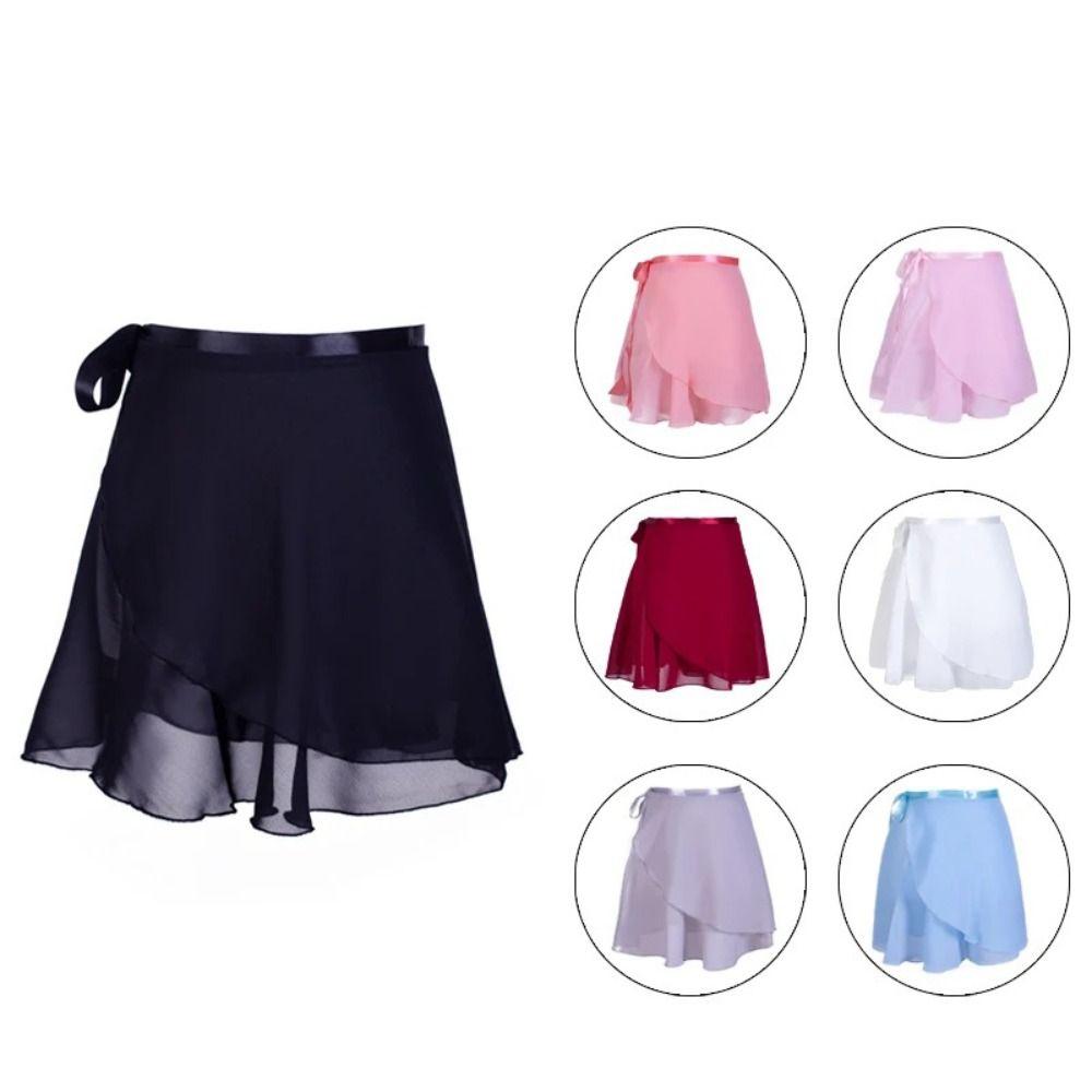 Lace Ballet Dance Skirt Stretchy Gymnastics Wrap Skirt Ballet Dancing Skirt Adult/Children