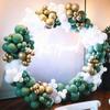 Kit guirlande DIY Sage Green Balloon Arch - Marque - Modèle - 137 pièces - Vert sauge + blanc mat + chrome doré