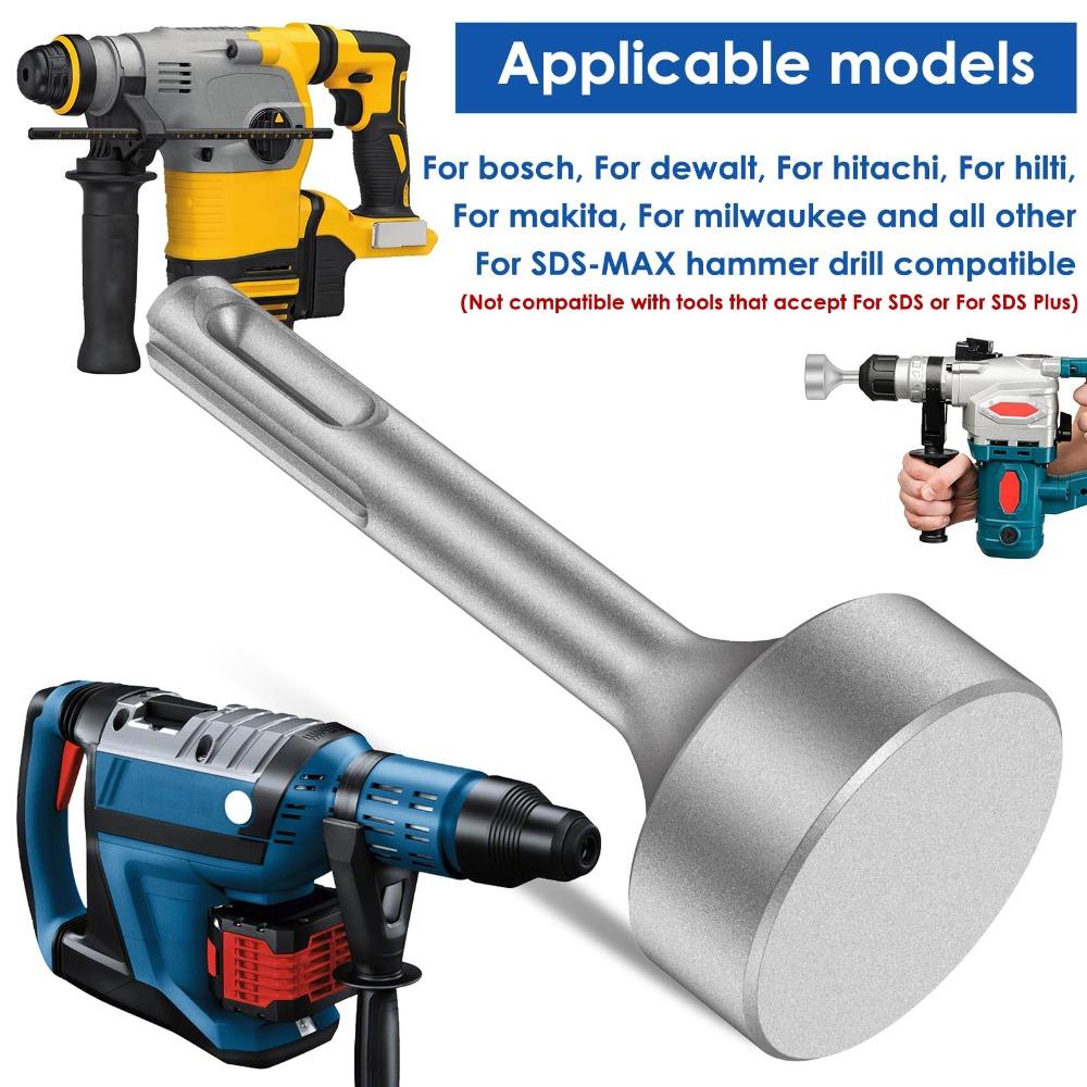 Серебряный Наконечник для Забивания Заземляющих Стержней SDS Plus Инструмент с Накладкой Легко Устанавливается Стальной Молоток Забивание Заземляющих Стержней