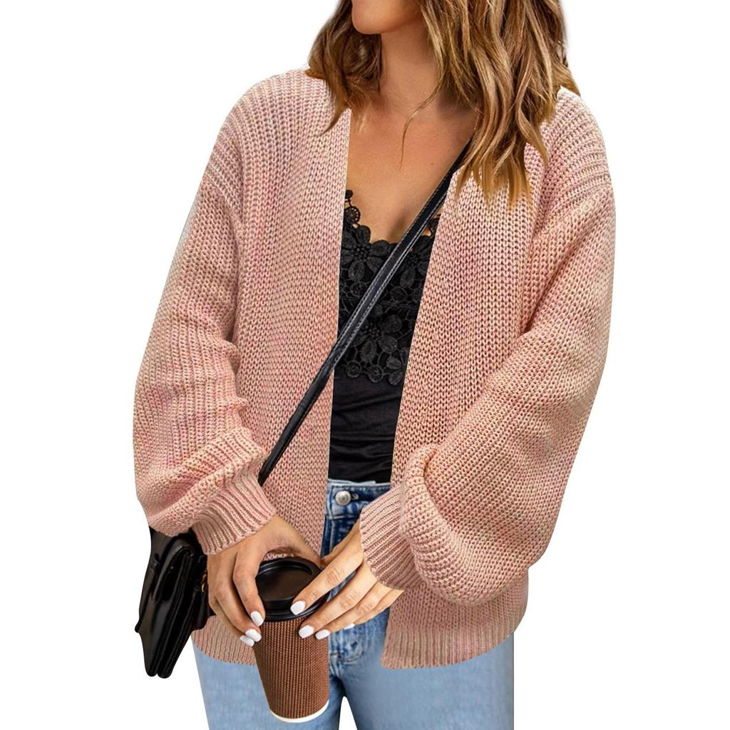 Women's Loose Casual Long Sleeved Knitted Cardigan Sweater Long Sleeved Jacket Fashionable Jacket