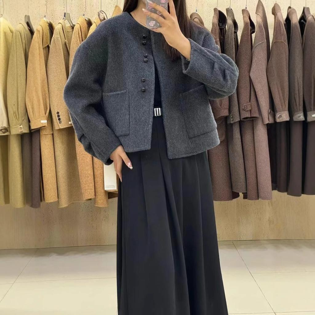 New Autumn and Winter Double-sided Wool Coat Korean Style Small Retro Casual Woolen Coat