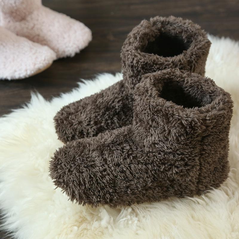 Winter Shoes Womens Home Slippers Warm Plush Indoor Floor Shoes Comfortable Furry Slides Women Socks Boots Unisex House Footwear
